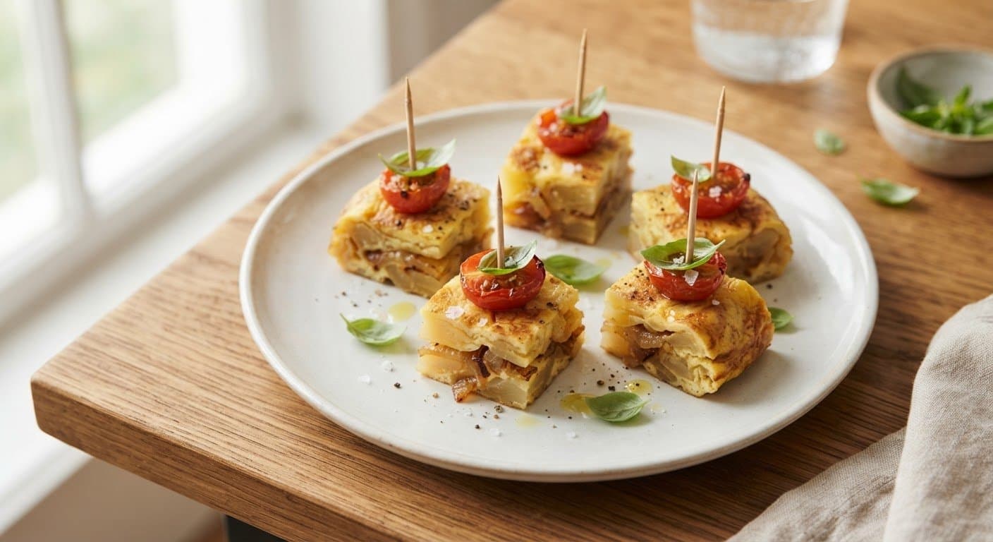 Spanish Tortilla with Peppers and Spring Onions